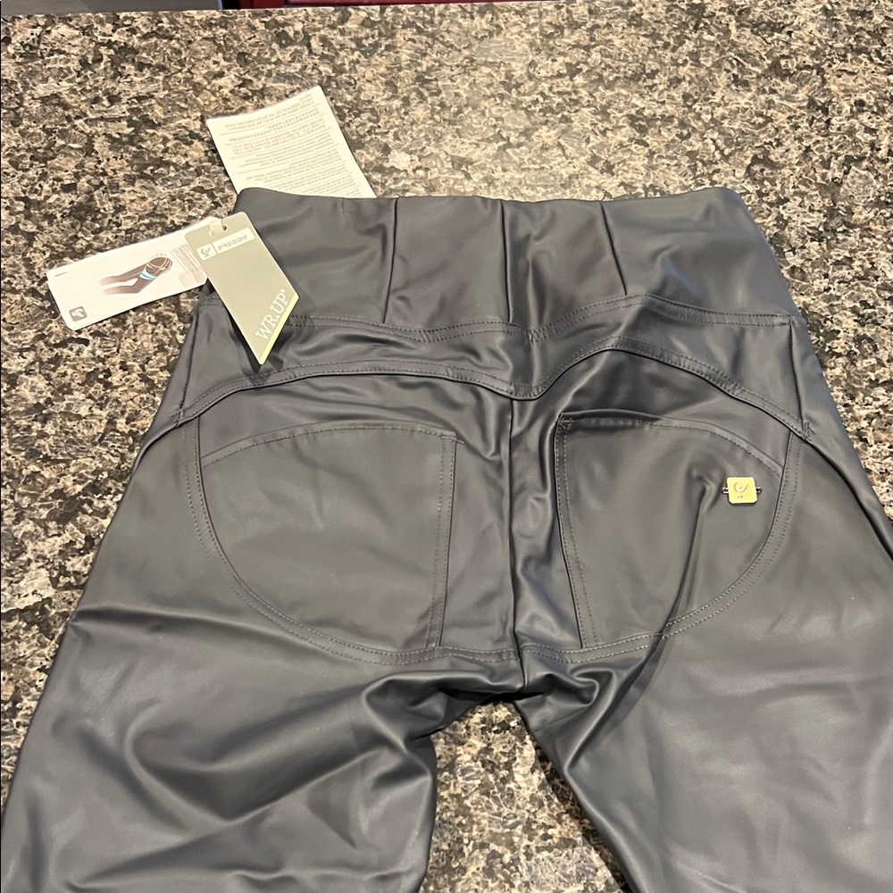 Freddy Women's Leggings Faux leather wrup pantalone pants size